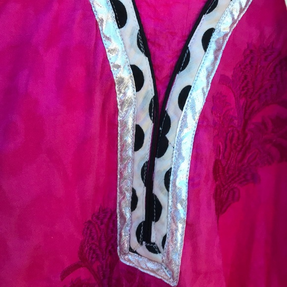 Vintage 80-90’s caftan pants scarf sarees set Sz M - Picture 4 of 8